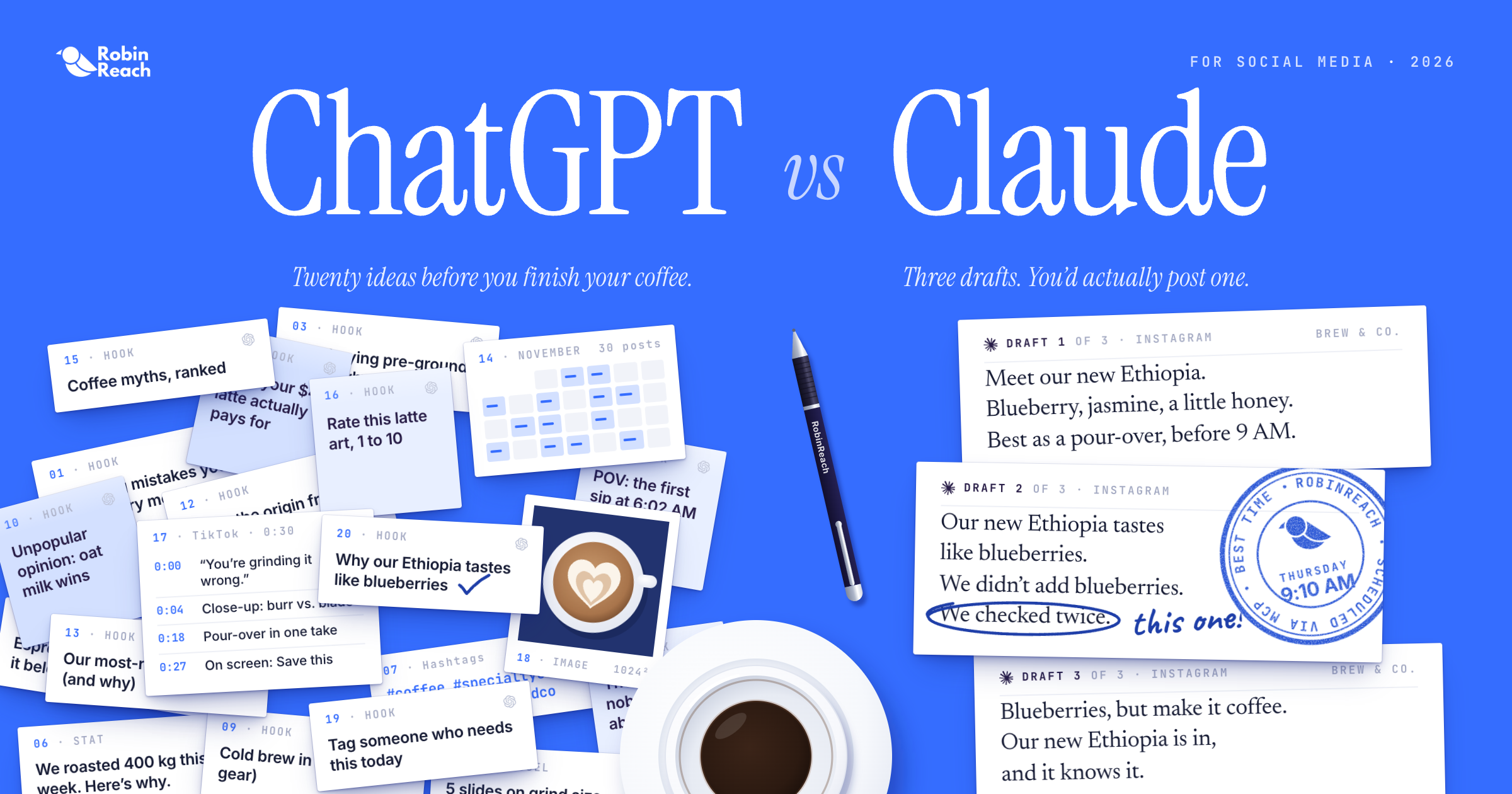 ChatGPT vs Claude for Social Media (2026): Which One to Use and When